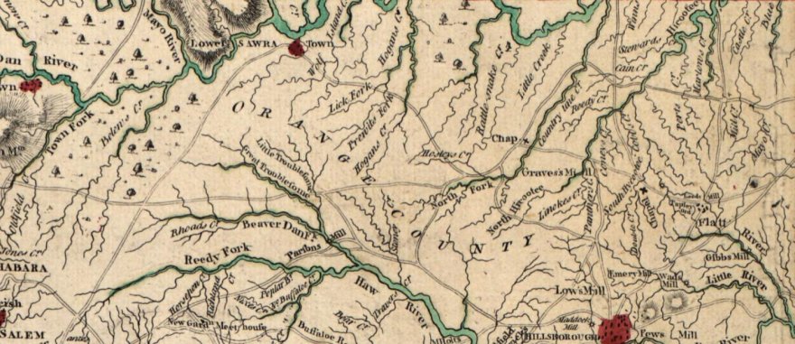 Orange County NC 1700s